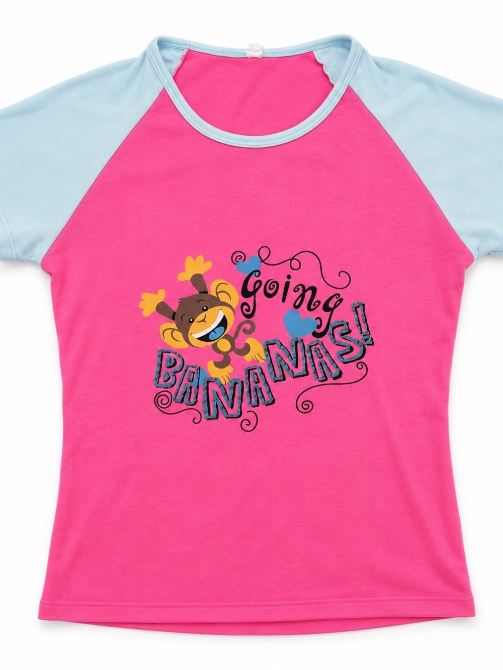 Girls' Pink & Light Blue 'Going Bananas' Tee